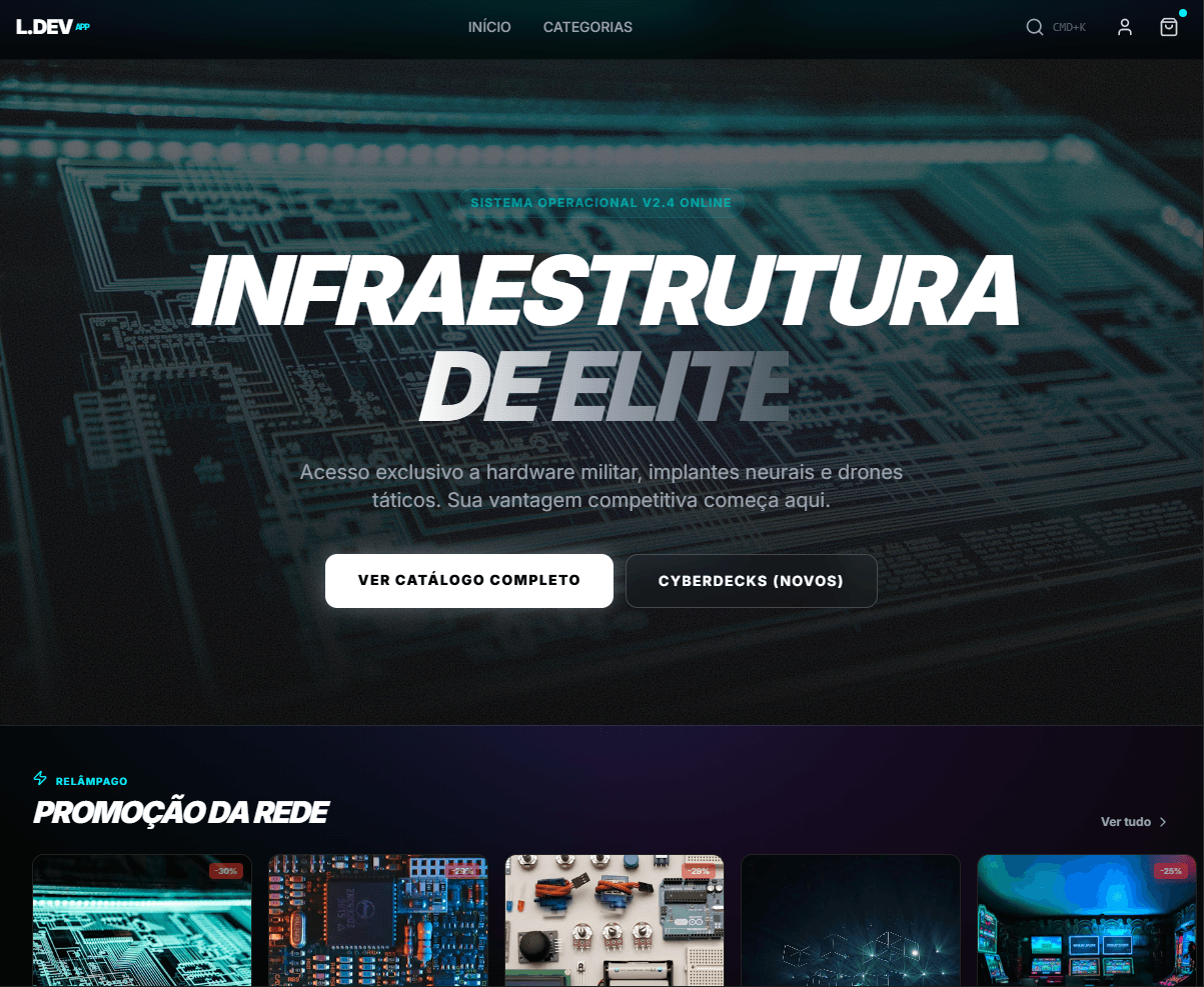 Preview do site L.DEV | STORE OS